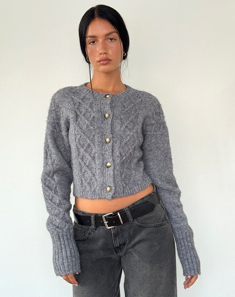 Rebeca Rigel de punto por cable gris