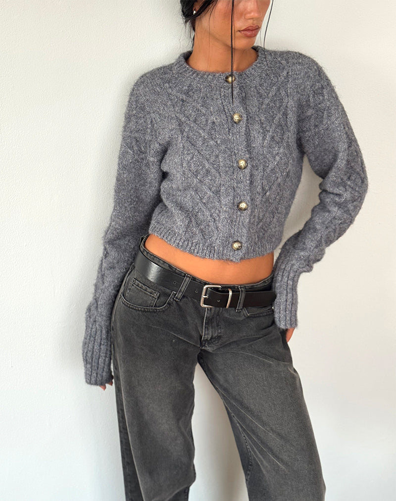 Rebeca Rigel de punto por cable gris