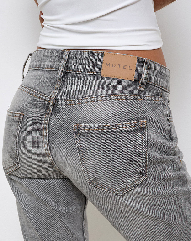 Imagen de Rigid Low Rise Flare Jeans in Grey Wash