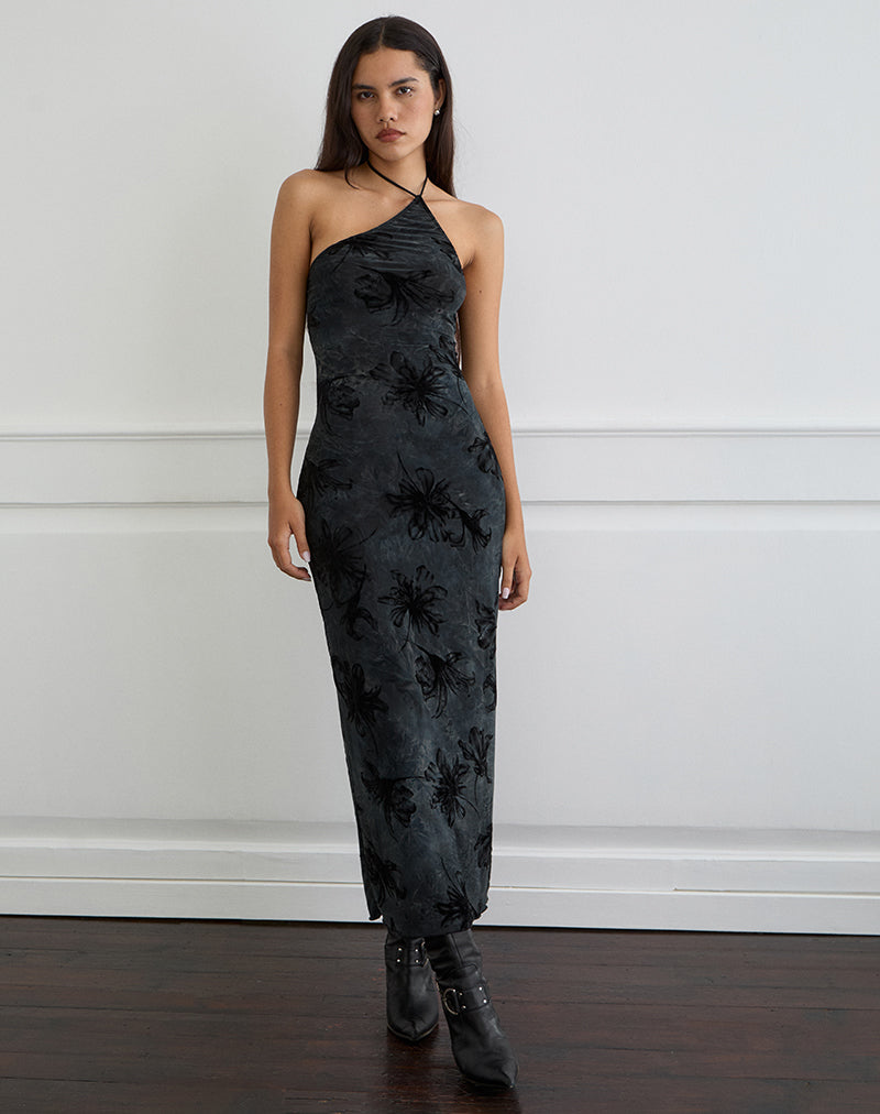 Imagen de Rikaya Maxi Dress in Burn Velvet Grey