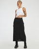 imagen de Rindu Falda Midi en Satin Rose Negro