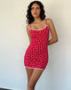Imagen de Riniki Bodycon Mini Dress in Heart Red