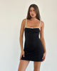Imagen de Riniko Mini Dress in Black with White Binding