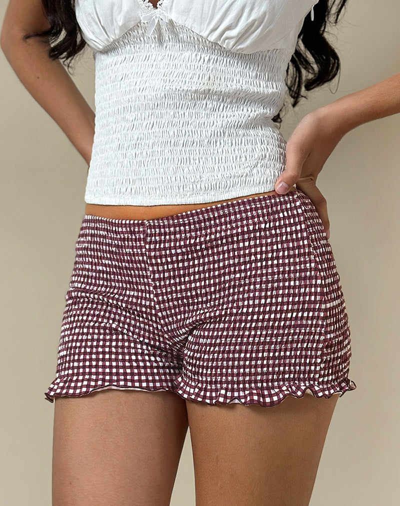 Imagen de Ritala Short en Mini Gingham Vino