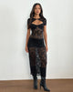 Imagen de Rium Vestido midi sin forro de encaje Negro