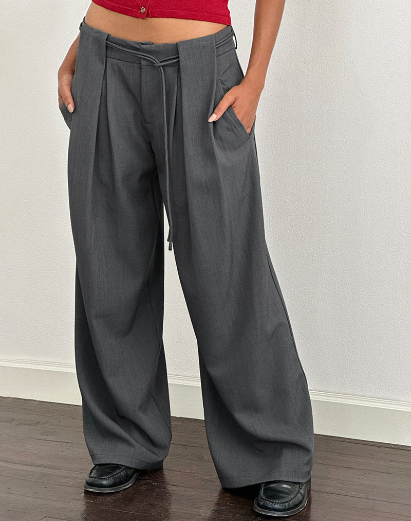 Imagen de Rivela Tie Waist Trouser en gris