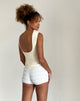 Imagen de Rochie Top asimétrico en malla Crema