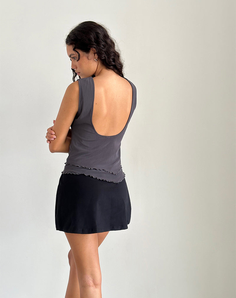 Top asimétrico Rochie de malla Ocean Storm