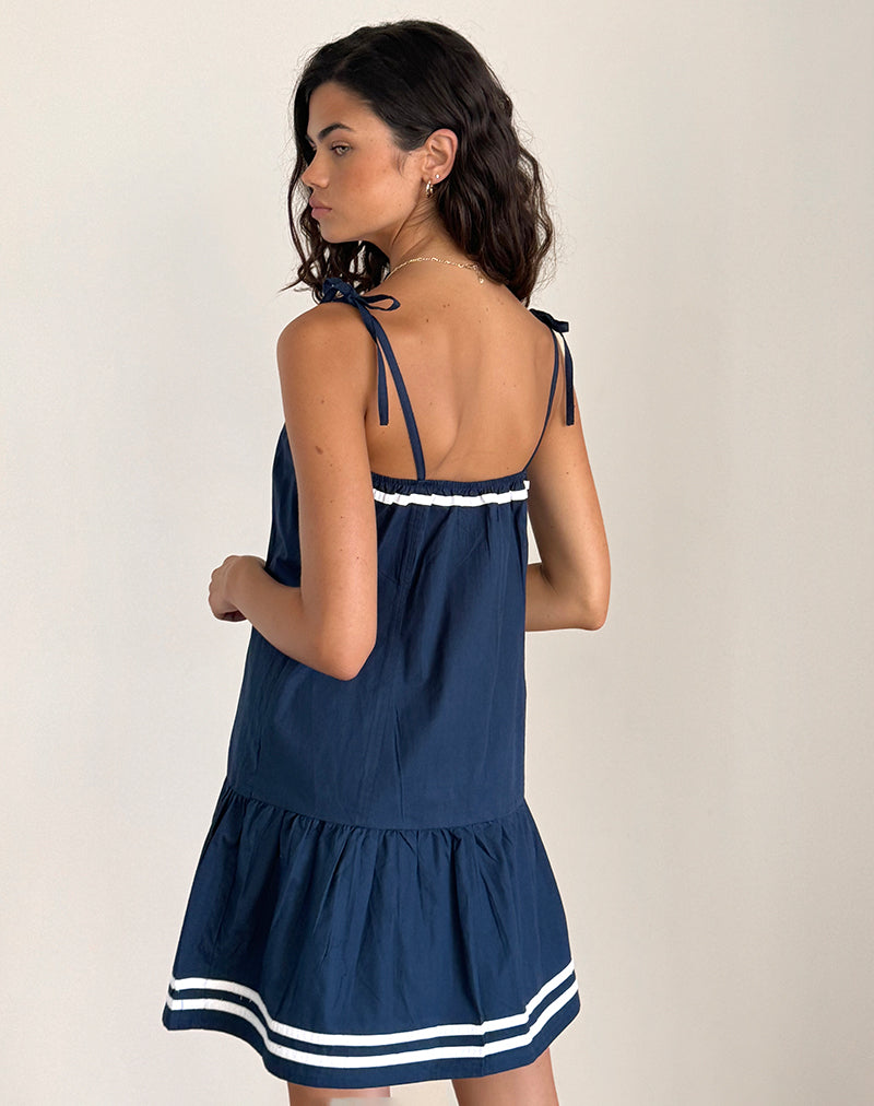 imagen de Rodha Cami Mini Dress in Poplin Navy