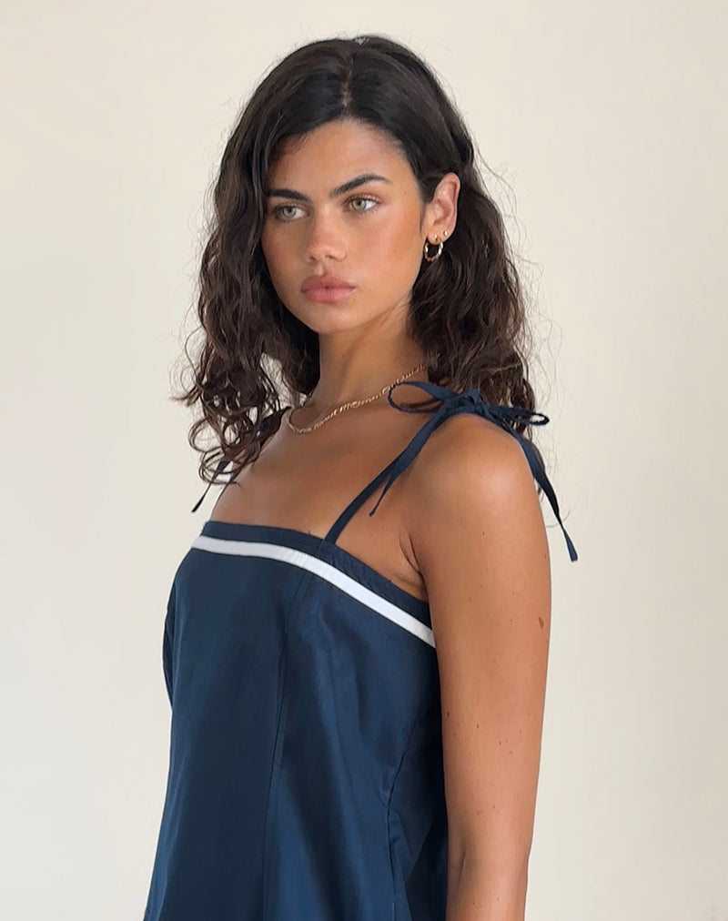 imagen de Rodha Cami Mini Dress in Poplin Navy