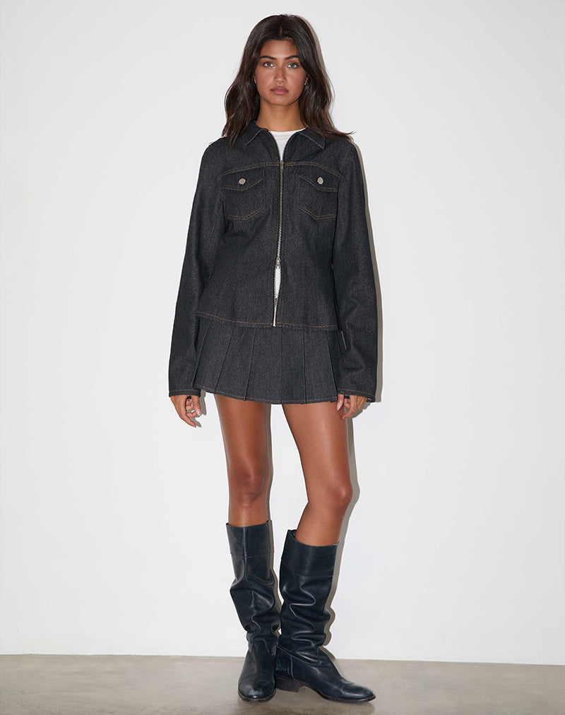 Imagen de la chaqueta Rohana en chambray índigo