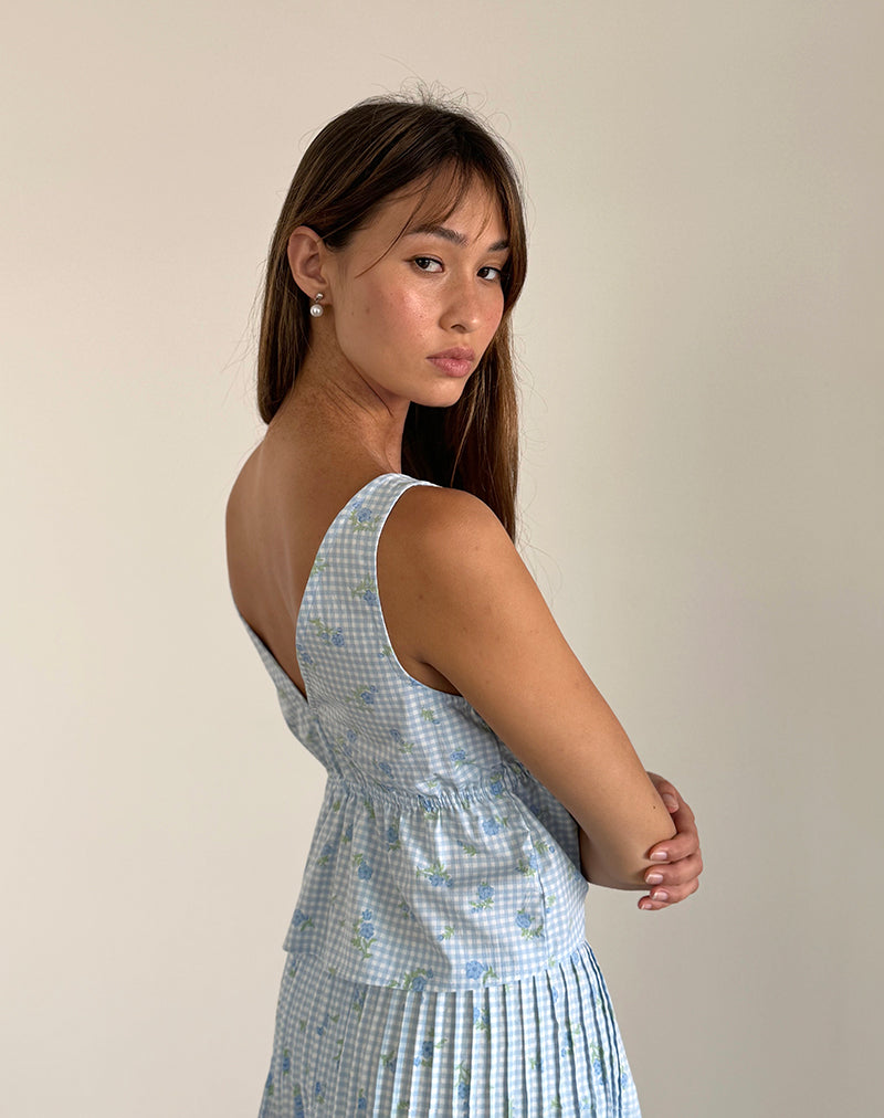 imagen de Rolia Cami Top en Guinga Flor Azul