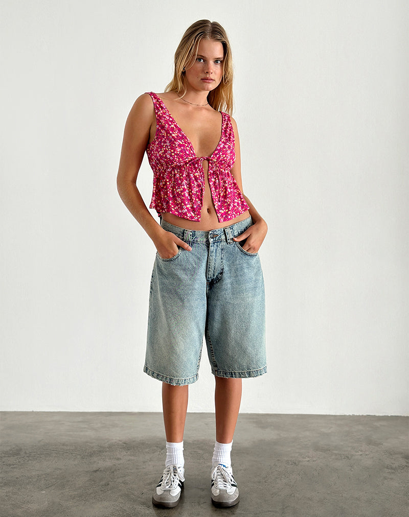 Rolia Cami Top en Ditsy Floral Rosa