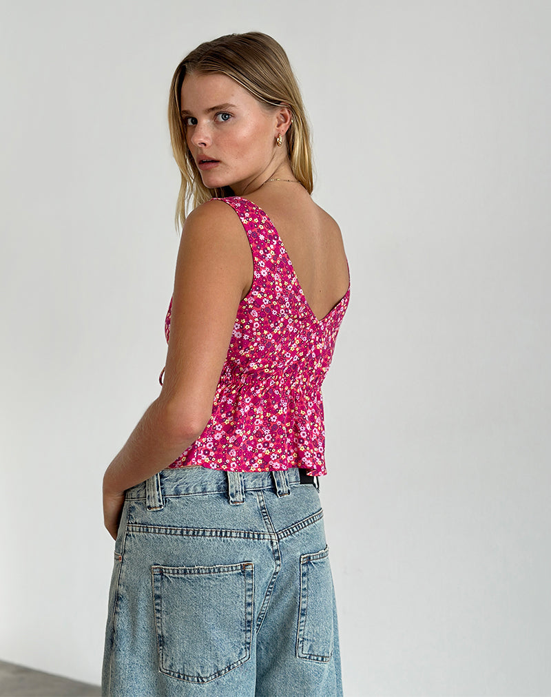 Imagen de Rolia Cami Top en Ditsy Floral Rosa