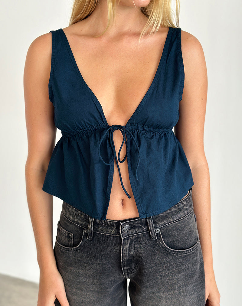 Top con tirantes Rolia en azul marino