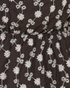 Floral Broderie Marrón
