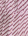 Raya de gasa rosa y burdeos