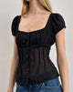 Imagen de Rolina Blusa de gasa Negra
