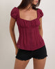 Imagen de Rolina Blusa de gasa Borgoña