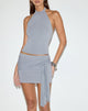 Imagen de Romesa Top cuello redondo en cupro gris lila