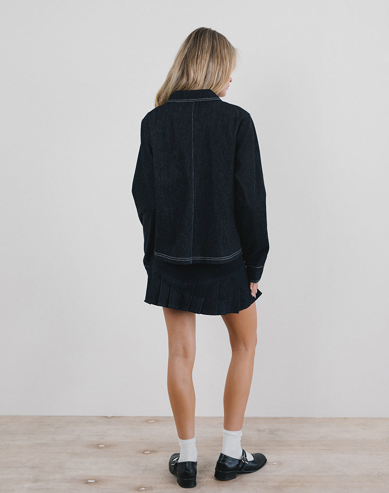 Imagen de Rosdi Chaqueta con lazo en índigo oscuro