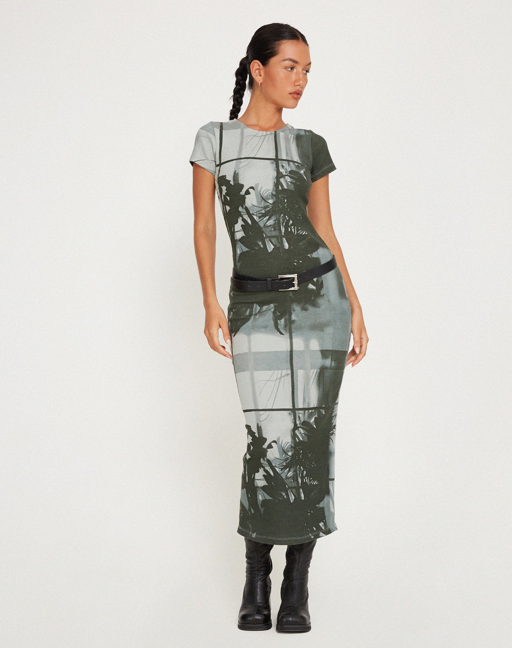 Vestido Rosika Midi en Country Window Verde