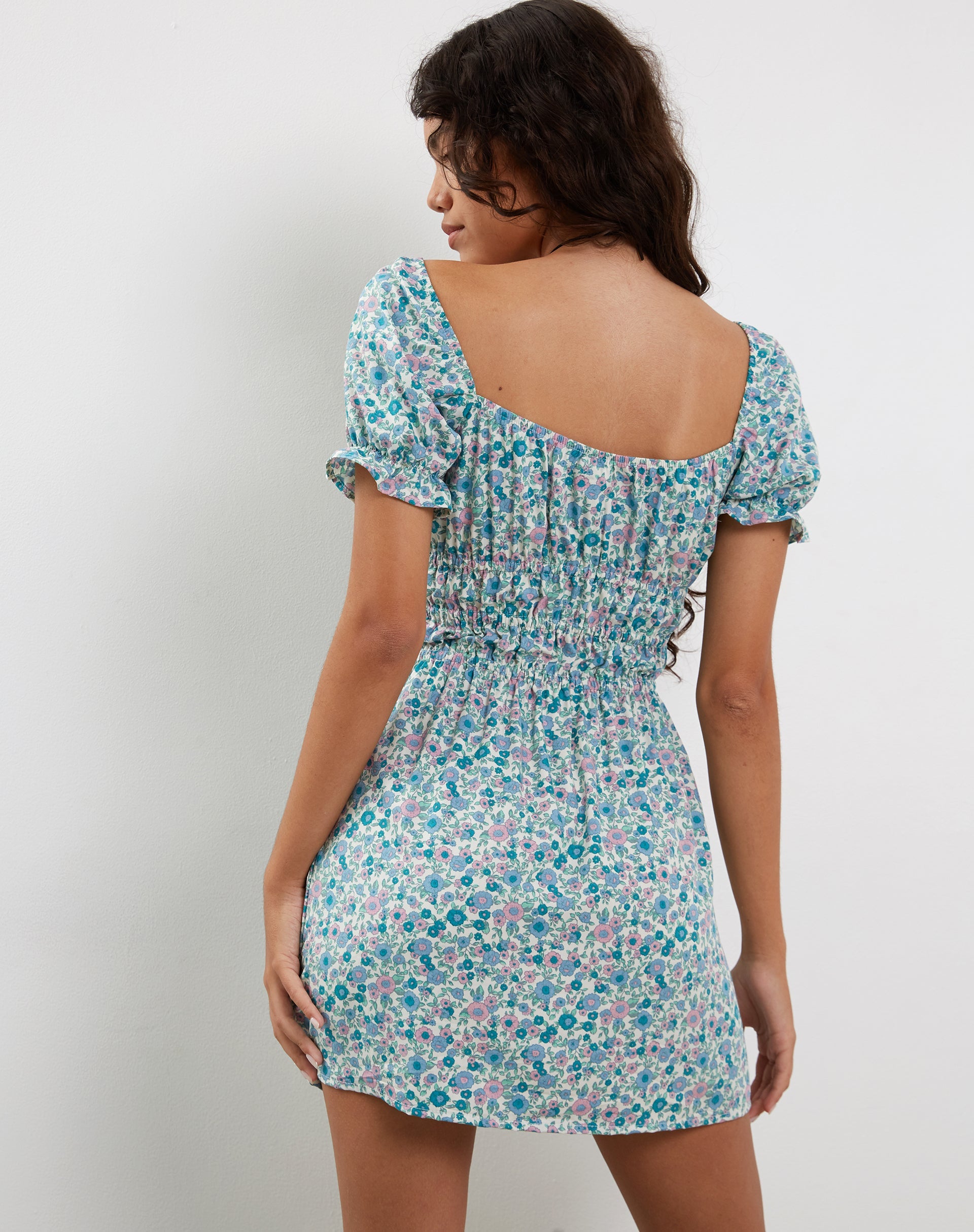 Imagen de Rosmilly Minivestido Flower Power Azul