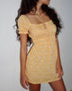 Imagen de Rosmilly Minivestido Flower Garden Amarillo
