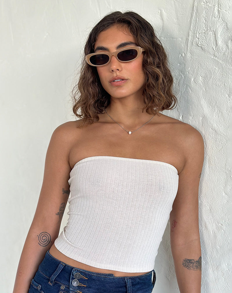 Imagen de las gafas de sol Rotu Rectangle en color bronceado opaco