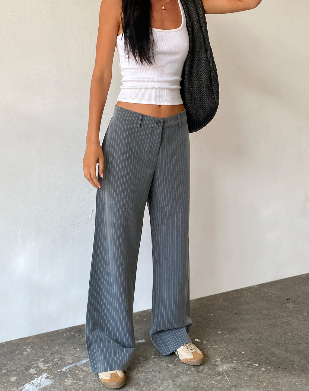 Pantalón Abba de raya diplomática gris