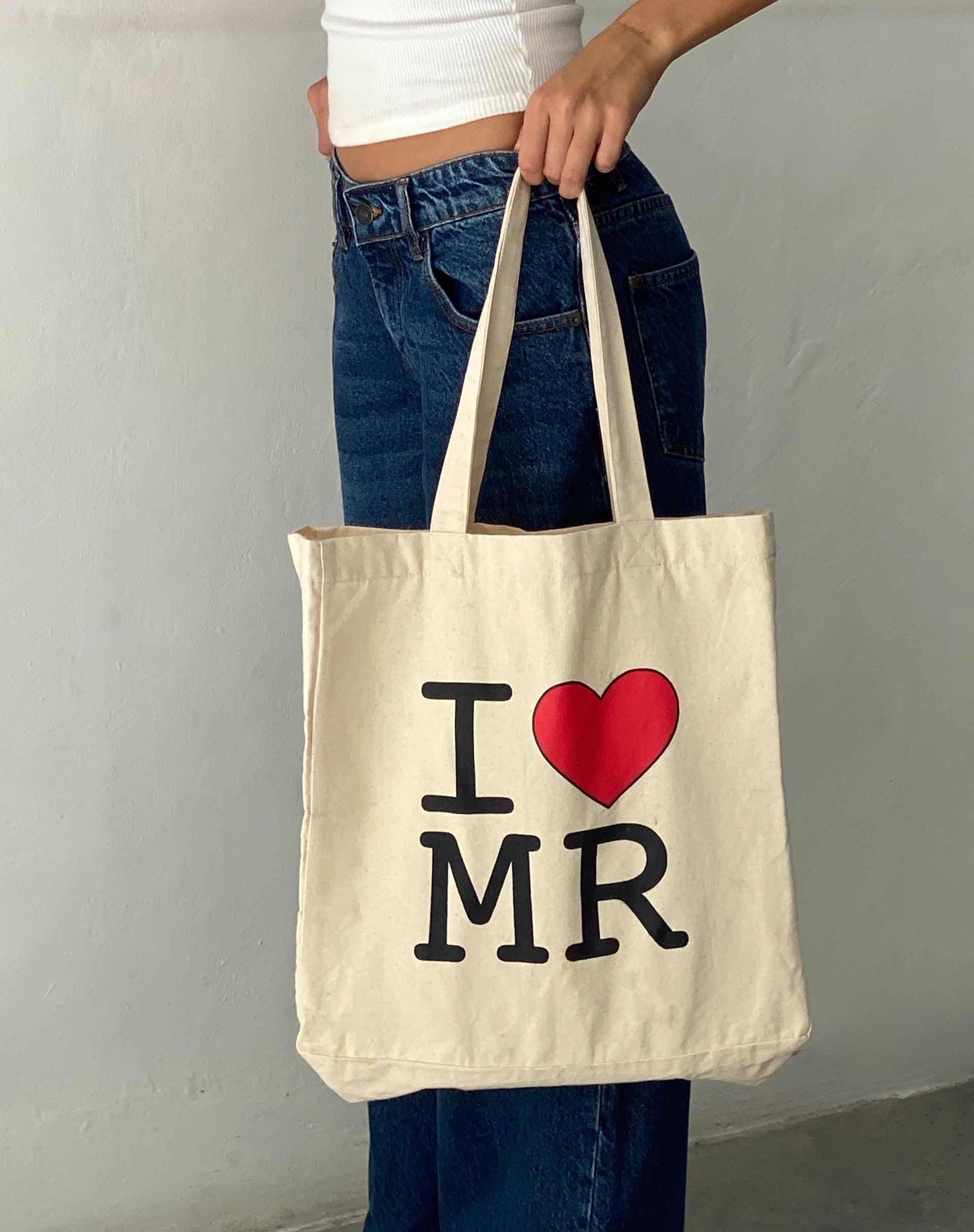 Imagen de I Heart MR Tote Bag en blanco roto