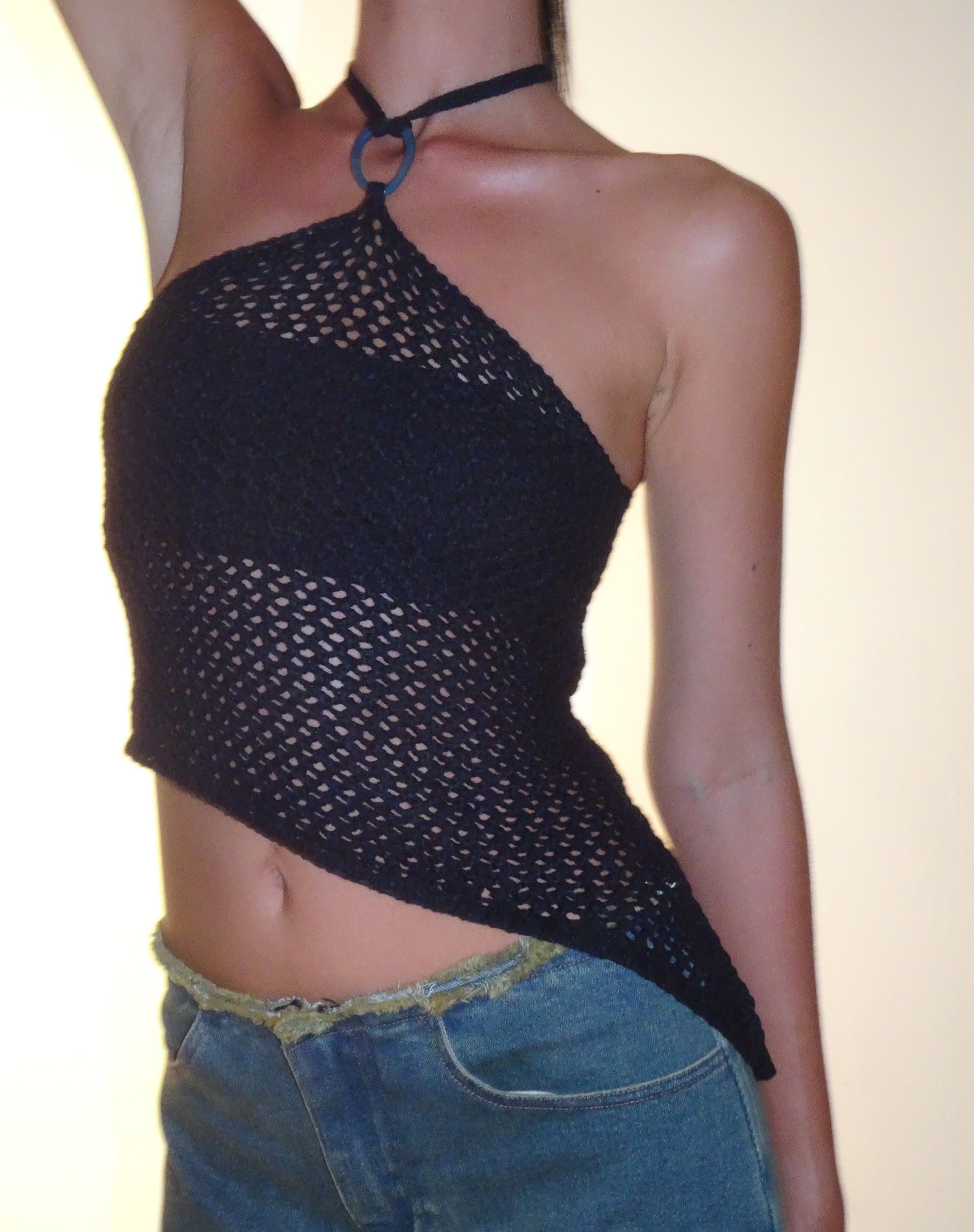Imagen de Royani Top de cuello redondo en punto negro