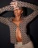 Imagen de MOTEL X IRIS Ruix Top en Cadena Marrón Oscuro