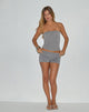 Imagen de Amane Foldover Short en Rayon Jersey Gris