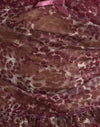 Encaje estampado y manchas abstractas de leopardo
