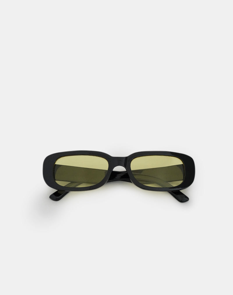 Gafas de sol Rustina en negro con cristales amarillos