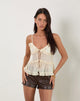 Imagen de Raeya Tie Front Cami Top in Chiffon Cream