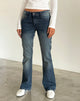 Imagen de los vaqueros rígidos de tiro bajo Flare Jeans en Dark Vintage