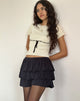 Imagen de Sabine Top beige con ribetes negros