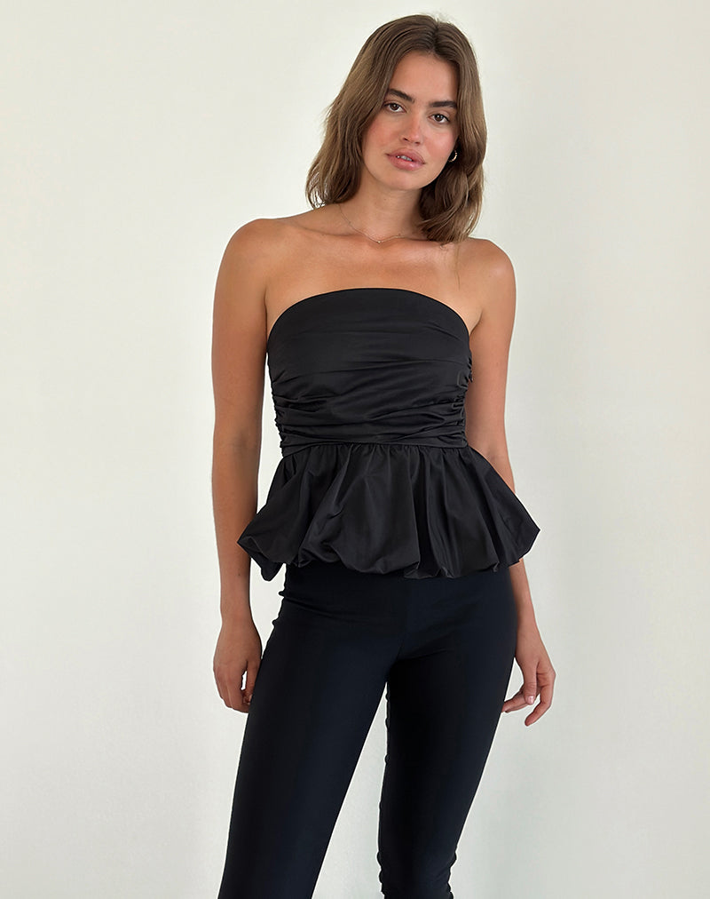 Imagen de Sabita Puffball Bandeau Top en Negro