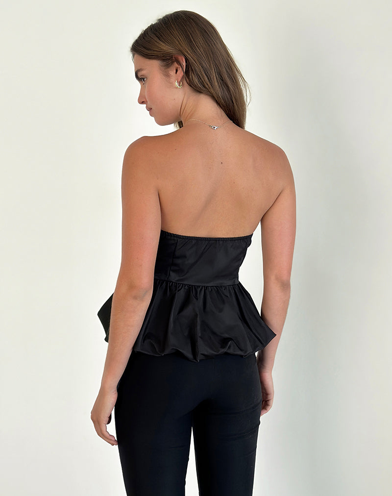 Imagen de Sabita Puffball Bandeau Top en Negro