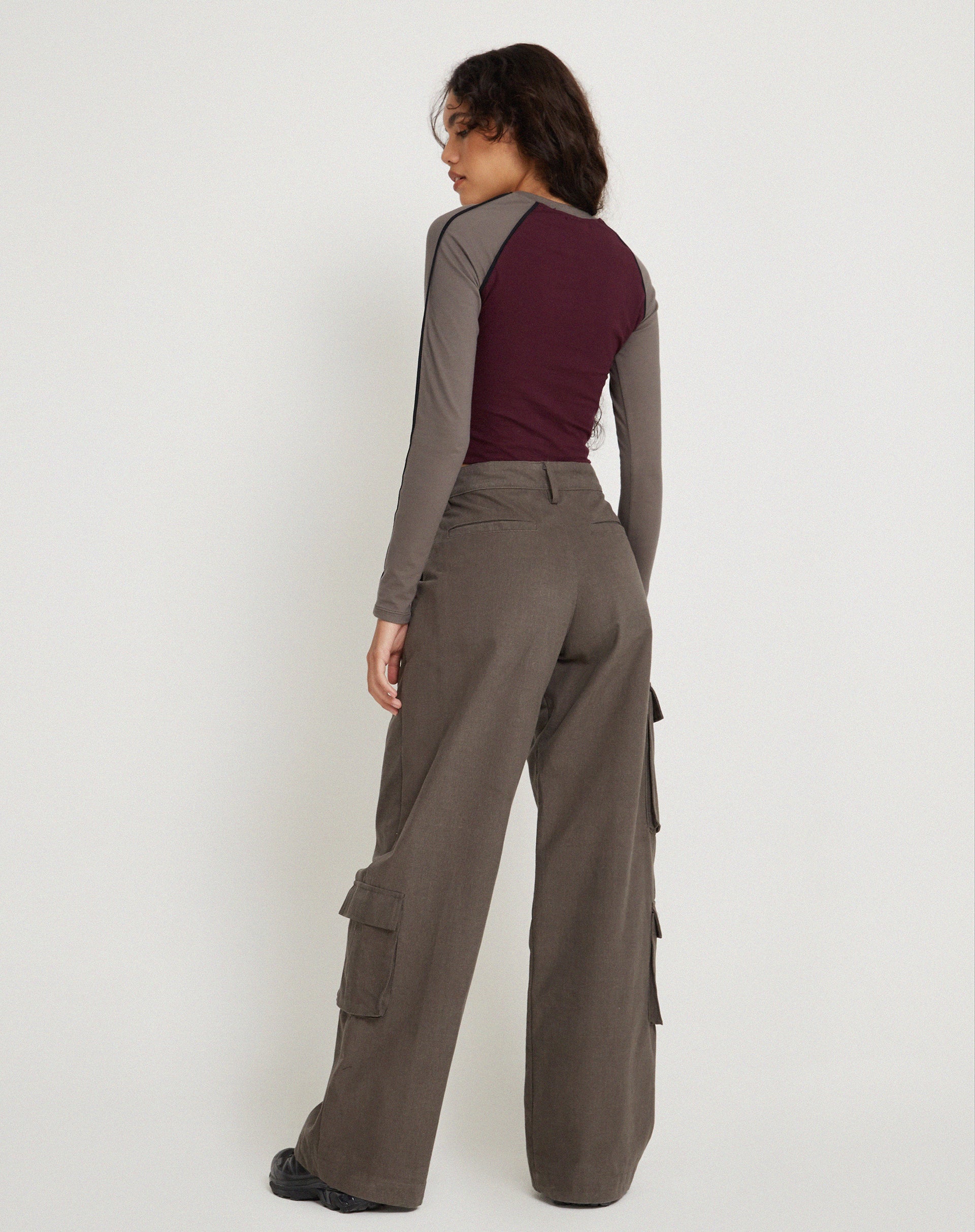 Imagen de Sachiel Top de manga larga en Oxblood Cloudburst Negro