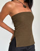 Imagen de Sadi Tube Top en chocolate texturizado
