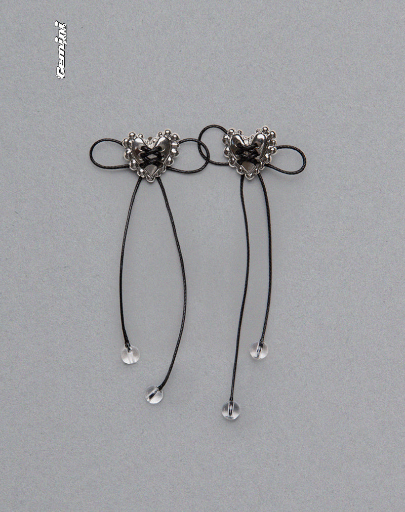 Pendientes Sadie Bow de plata