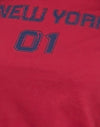 Adrenaline Rojo con estampado azul de Nueva York