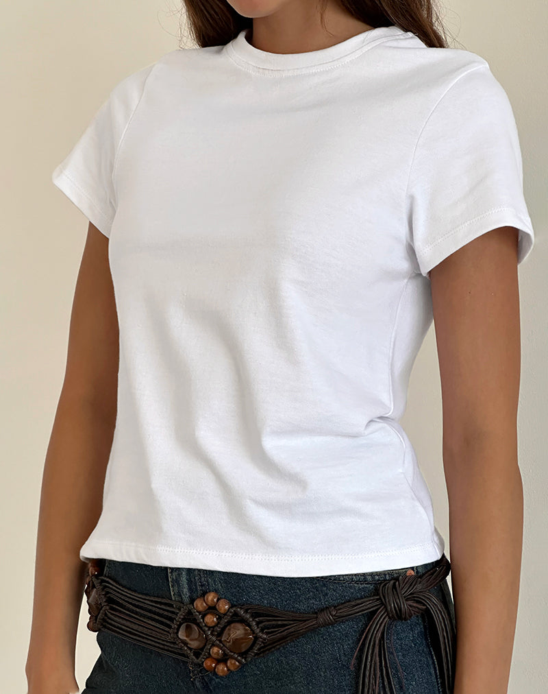 Top Sakha en blanco liso