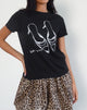 Imagen de Saki Tee in Black with Lets Dance Print