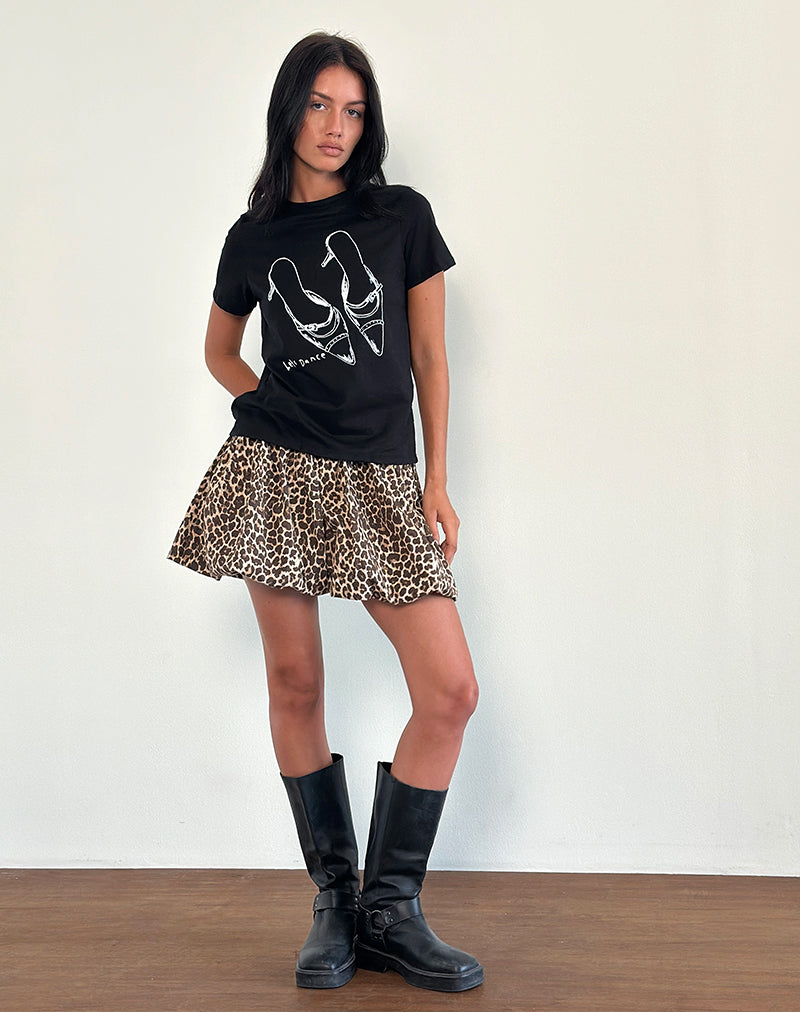 Imagen de Saki Tee in Black with Lets Dance Print