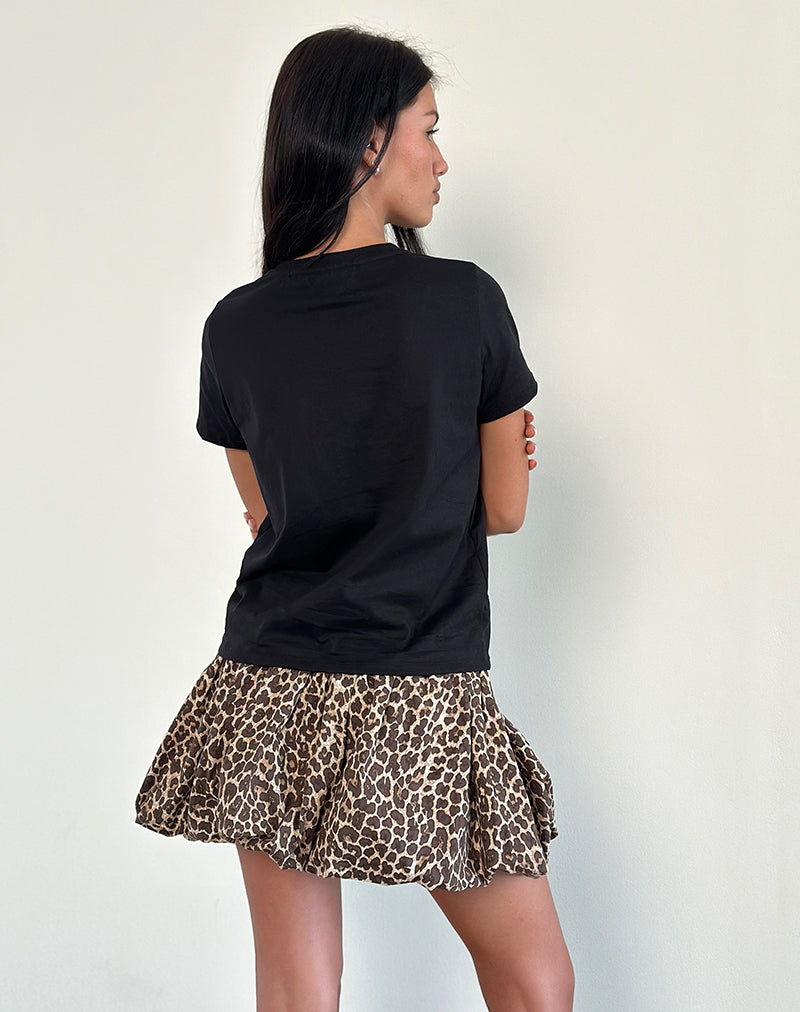 Imagen de Saki Tee in Black with Lets Dance Print
