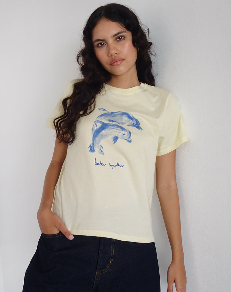 Imagen de Saki Tee in Buttermilk with Better Together Slogan
